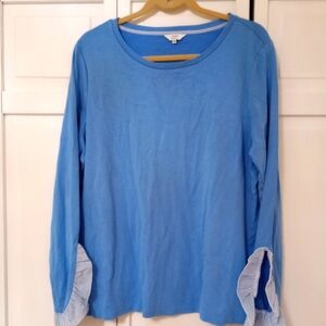 🌿🍒 Crown and Ivy ruffle sleeve top shirt blouse Size XL 🍒🌿